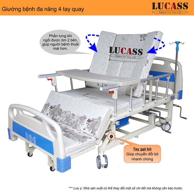 Giường bệnh Lucass GB-C41 thanh lý mới 95%